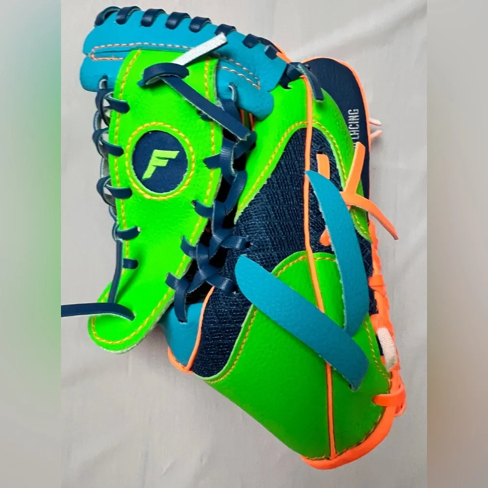 Franklin youth Meshtek TeeBall Glove baseball Right Hand Throw Blue Orange 9.5